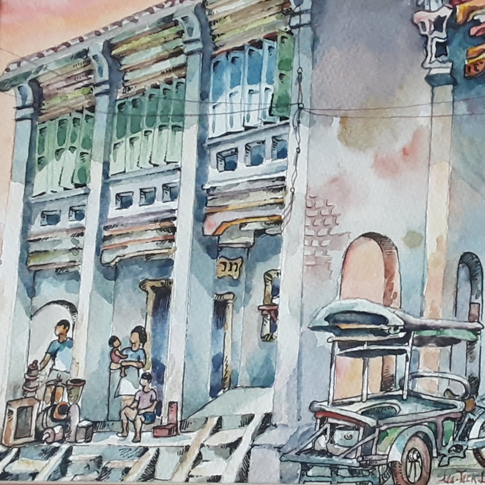 Attributed to Famous Artist Alex Leong -Original Watercolour - Malaysia - Vtg
